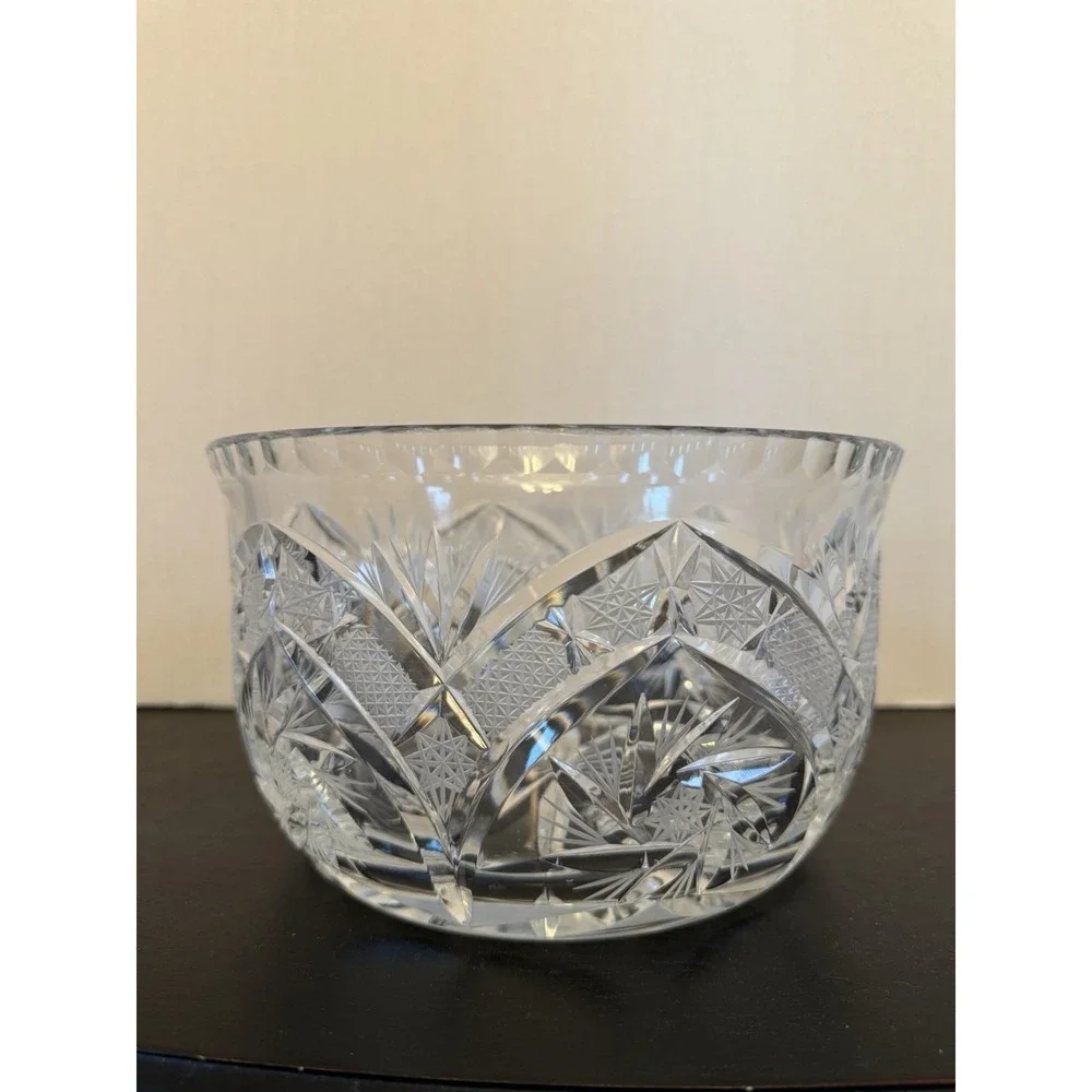Vintage Deep Cut‎ Glass Bowl